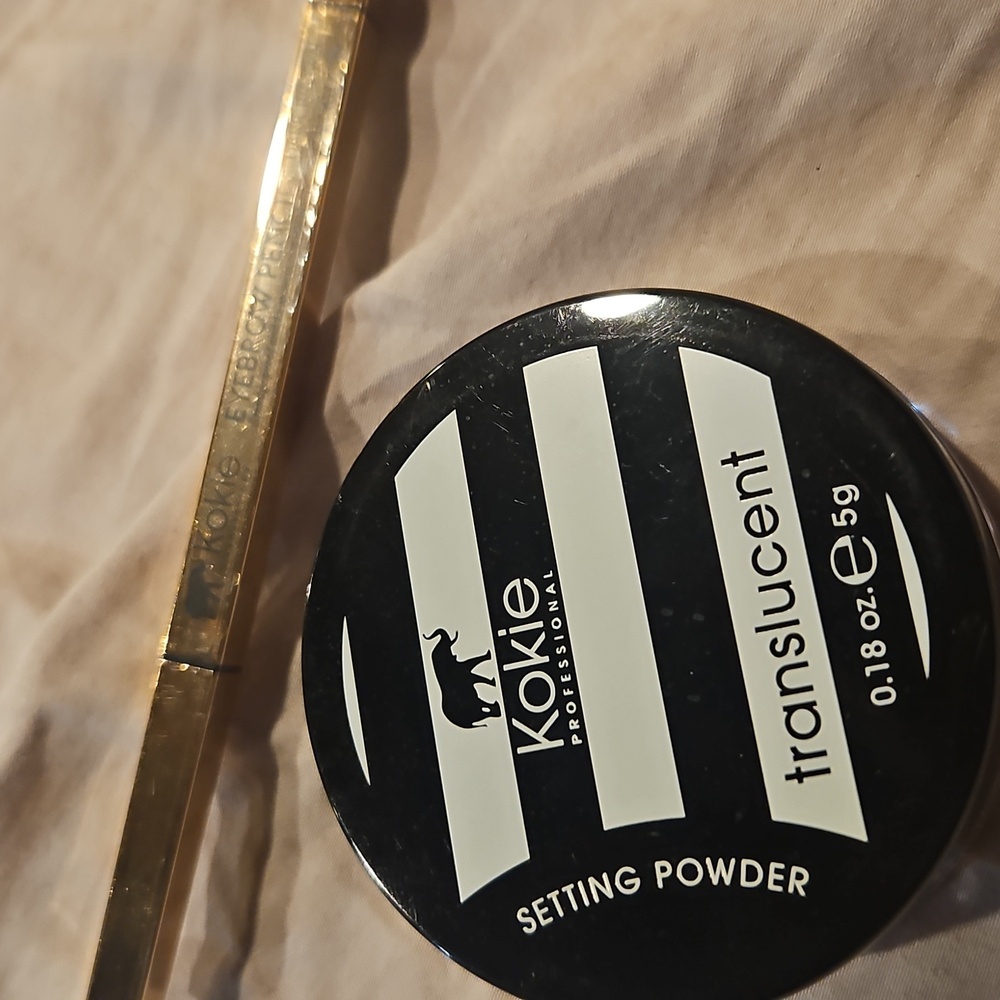 Kokie Translucent Setting Powder And Brow Pencil Duo